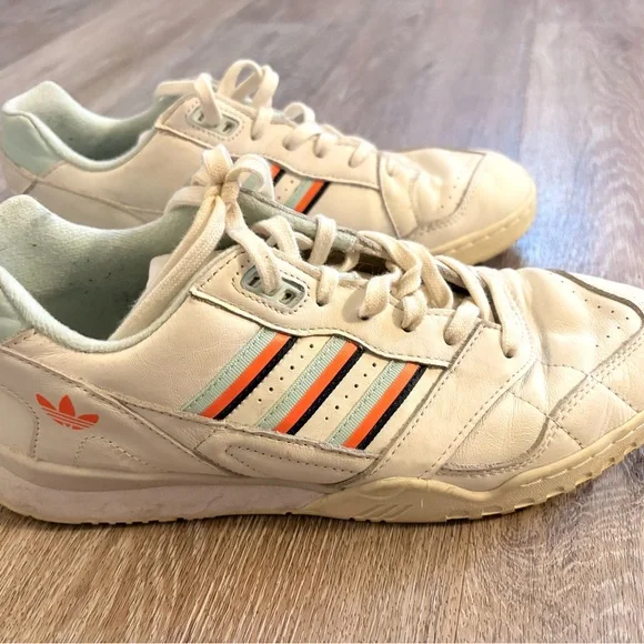Adidas AR Trainers, Cloud White, Ice Mint, Solar Orange. 8.5 Men’s - Picture 2 of 8